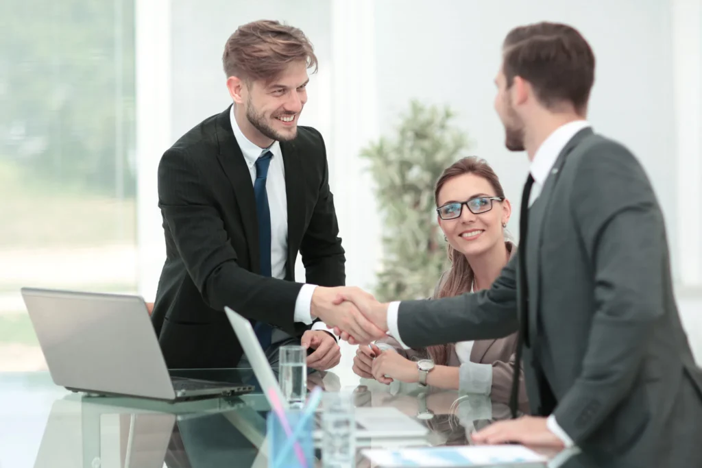 businessmen shaking hands