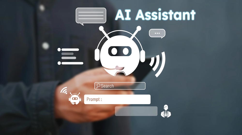 Humans interact with AI chatbot
